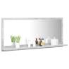 Stylish Concrete Grey Bathroom Mirror - 90x10.5x37 cm