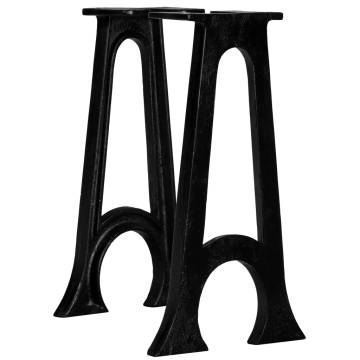 2 Pcs Arched A-Frame Cast Iron Bench Legs - Industrial Style