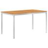 Stylish Garden Dining Table 140x80 cm - Solid Acacia Wood