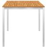 Stylish Garden Dining Table 140x80 cm - Solid Acacia Wood