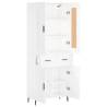 Stylish Highboard White 69.5x34x180 cm - Hipomarket