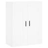 Stylish Highboard White 69.5x34x180 cm - Hipomarket