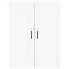 Stylish Highboard White 69.5x34x180 cm - Hipomarket