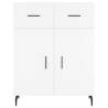 Stylish Highboard White 69.5x34x180 cm - Hipomarket