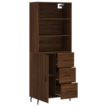 Elegant Highboard Brown Oak - Stylish Storage Solution