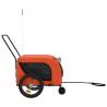 Pet Bike Trailer - Orange & Black Oxford Fabric | HipoMarket