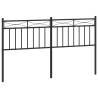 Stylish Black Metal Headboard 150 cm - Hipomarket UK