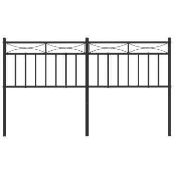 Stylish Black Metal Headboard 150 cm - Hipomarket UK