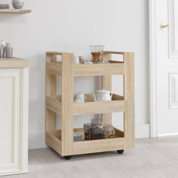 Kitchen Trolley Sonoma Oak - 60x45x80 cm Engineered Wood