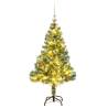 Artificial Christmas Tree 150 LEDs&Ball Set&Flocked Snow 150 cm Size 150 cm Quantity in Package 1 Model with leds & rose gold balls Number of Branch Tips 