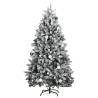 180cm Hinged Artificial Christmas Tree with 300 LEDs & Ball Set