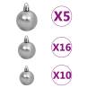 180cm Hinged Artificial Christmas Tree with 300 LEDs & Ball Set