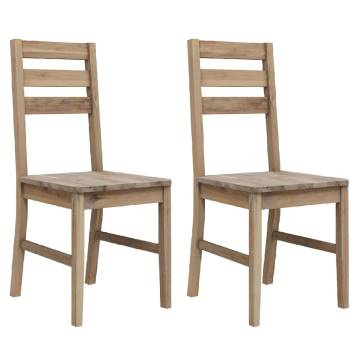 Buy Elegant Solid Acacia Wood Dining Chairs (Set of 2)