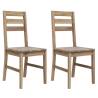 Buy Elegant Solid Acacia Wood Dining Chairs (Set of 2)