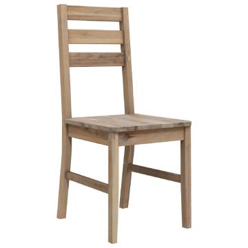 Buy Elegant Solid Acacia Wood Dining Chairs (Set of 2)