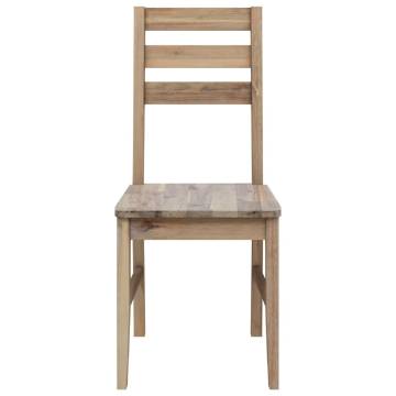 Buy Elegant Solid Acacia Wood Dining Chairs (Set of 2)