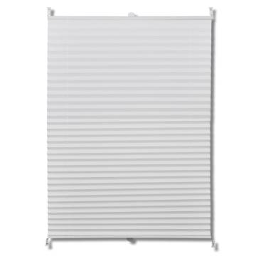 Plisse Blind 100x100cm - White Pleated Blind for Any Room