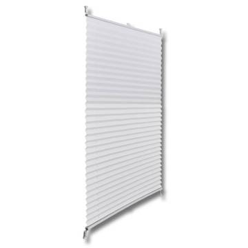 Plisse Blind 100x100cm - White Pleated Blind for Any Room