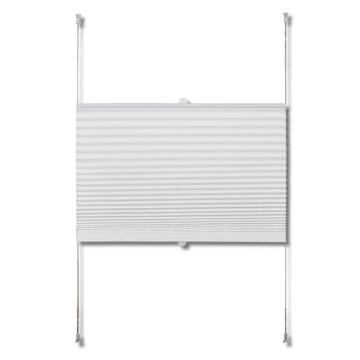 Plisse Blind 100x100cm - White Pleated Blind for Any Room