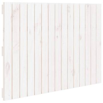 Elegant Wall Headboard - White Solid Pine 95.5x3x60 cm