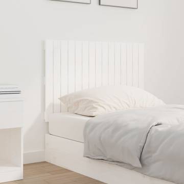 Elegant Wall Headboard - White Solid Pine 95.5x3x60 cm