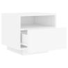 Stylish Bedside Cabinets with LED Lights - 2 pcs White