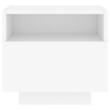 Stylish Bedside Cabinets with LED Lights - 2 pcs White