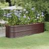 Garden Raised Bed Powder-coated Steel 296x80x68 cm Brown Colour brown Size 296 x 80 x 68 cm Quantity in Package 1 