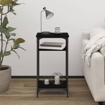 Stylish Black Side Table - 40x30x75 cm Engineered Wood