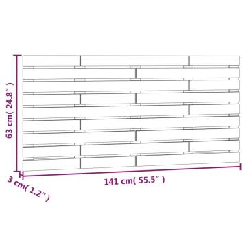 Solid Pine Wall Headboard 141x3x63 cm - Elegant Design