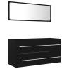 2 Piece Bathroom Furniture Set - Stylish Black Design