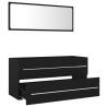 2 Piece Bathroom Furniture Set - Stylish Black Design