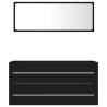 2 Piece Bathroom Furniture Set - Stylish Black Design