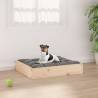 Dog Bed 51.5x44x9 cm Solid Wood Pine Colour natural Size 51.5 x 44 x 9 cm 