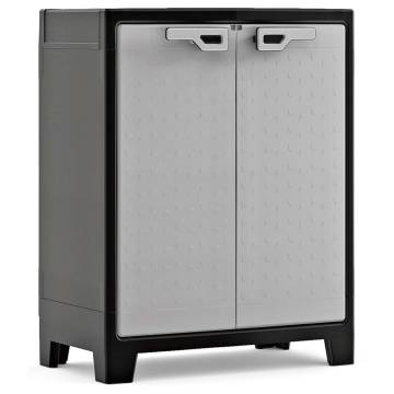 Keter Low Storage Cabinet Titan | Black & Grey | 100 cm