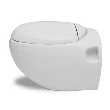 Wall Hung Toilet White - Unique Egg Design for Modern Bathrooms