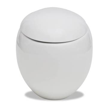 Wall Hung Toilet White - Unique Egg Design for Modern Bathrooms