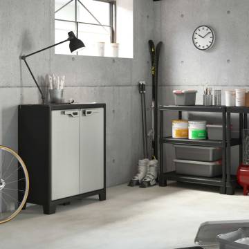 Keter Low Storage Cabinet Titan | Black & Grey | 100 cm