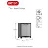 Keter Low Storage Cabinet Titan | Black & Grey | 100 cm