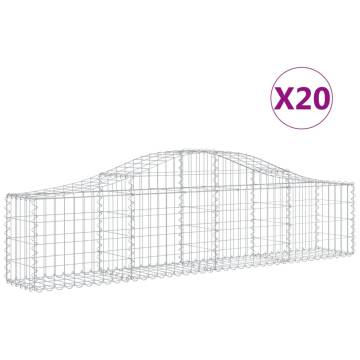 Arched Gabion Baskets 20 pcs - Durable Galvanised Iron