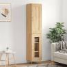 Highboard Sonoma Oak 34.5x34x180 cm Engineered Wood Colour sonoma oak Quantity in Package 1 Model 1 glass door 