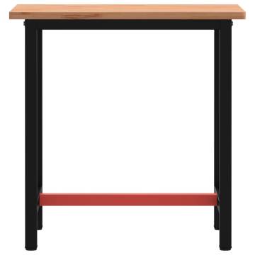 Workbench 80x55x81.5 cm - Solid Wood Beech and Metal