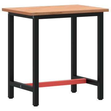 Workbench 80x55x81.5 cm - Solid Wood Beech and Metal