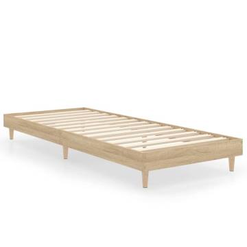 Sonoma Oak Bed Frame 75x190 cm | Durable Engineered Wood