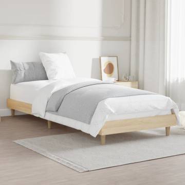 Sonoma Oak Bed Frame 75x190 cm | Durable Engineered Wood