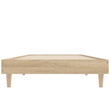 Sonoma Oak Bed Frame 75x190 cm | Durable Engineered Wood