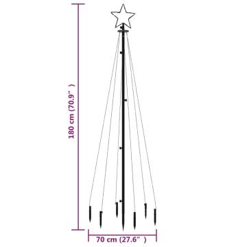 Christmas Tree with Spike - 180cm Blue LED Lights | Hipomarket