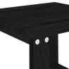 Garden Side Table Black - Solid Pine Wood 40x38 cm | HipoMarket