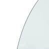 Fireplace Glass Plate Half Round 800x500 mm - Premium Protection