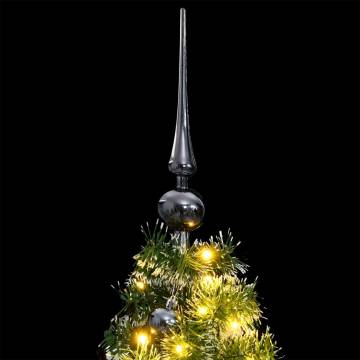 Artificial Hinged Christmas Tree with 150 LEDs & Ball Set - 120 cm